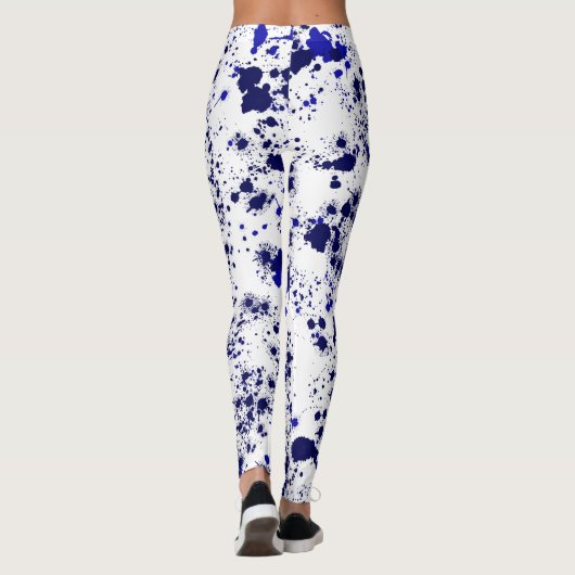 Splatter - blauw leggings (Achterkant)
