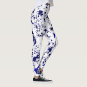 Splatter - blauw leggings (Rechts)