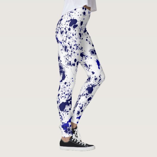 Splatter - blauw leggings (Rechts)