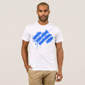Splatter blue t-shirt (Voorkant volledig)