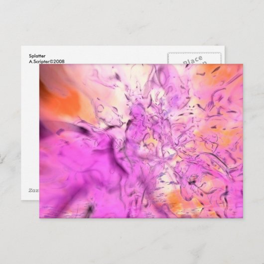 Splatter Briefkaart (Voorkant / Achterkant)