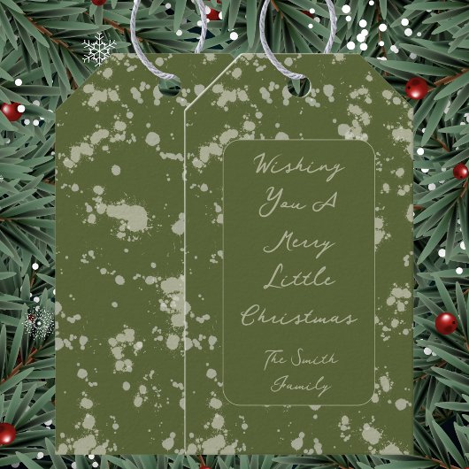 Splatter Christmas Card Cadeaulabel