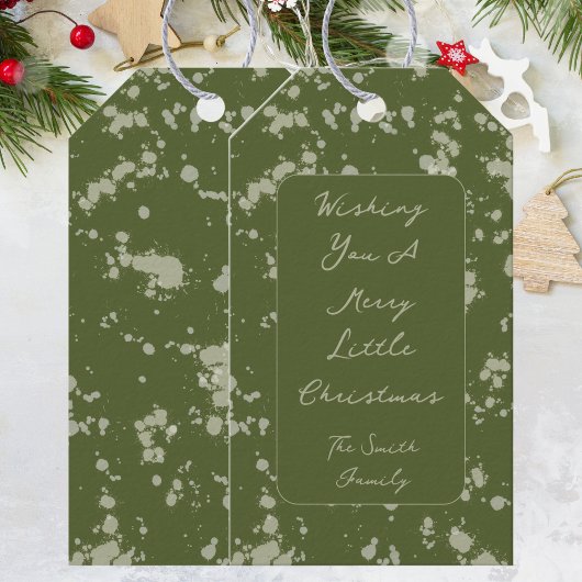Splatter Christmas Card Cadeaulabel