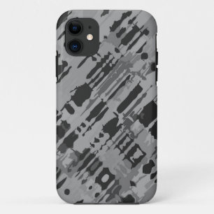 Splatter Design - grijze camouflage iPhone 11 Hoesje