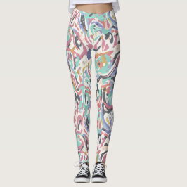 Splatter designed leggings