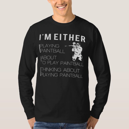 Splatter en Lachen: Grappig Paintball T-shirt (Voorkant)