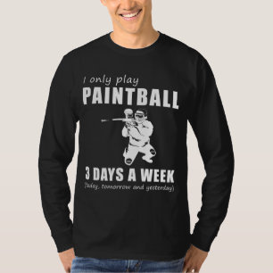 Splatter en Snicker - Ik speel alleen mijn paintba T-shirt