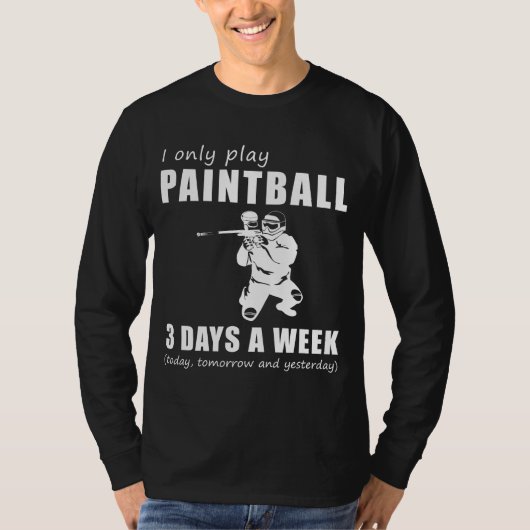 Splatter en Snicker - Ik speel alleen mijn paintba T-shirt (Voorkant)