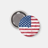 Splatter geschilderd Amerikaanse vlag Magneet (Voorkant / Achterkant)