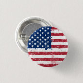 Splatter geschilderd Amerikaanse vlag Ronde Button 3,2 Cm (Voorkant /achterkant)