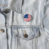 Splatter geschilderd Amerikaanse vlag Ronde Button 3,2 Cm (In situ)