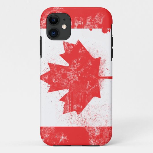 Splatter geschilderde vlag van Canada Case-Mate iPhone Case (Achterkant)