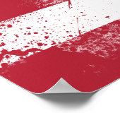 Splatter geschilderde vlag van de Verenigde Staten Poster (Hoek)