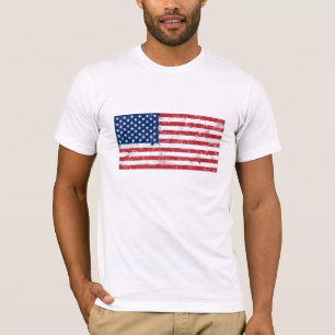 Splatter geschilderde vlag van de Verenigde Staten T-shirt