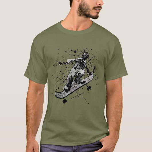 Splatter Graphic Skateboard T-Shirt (Voorkant)
