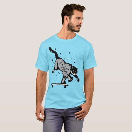 Splatter Graphic Skateboard T-Shirt (Voorkant volledig)