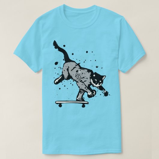 Splatter Graphic Skateboard T-Shirt (Design voorkant)