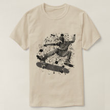 Splatter Graphic Skateboard T-Shirt