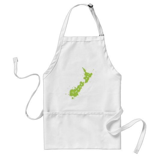 Splatter Green NZ Sweet As Apron Standaard Schort (Voorkant)