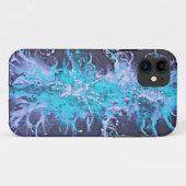 Splatter Grunge Design - blauw Case-Mate iPhone Case (Achterkant (horizontaal))