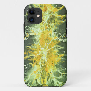 Splatter Grunge Design - geel groen Case-Mate iPhone Case