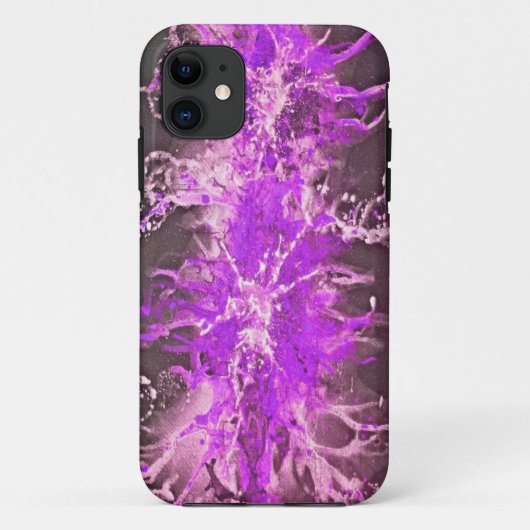 Splatter Grunge Design - paars Case-Mate iPhone Case (Achterkant)