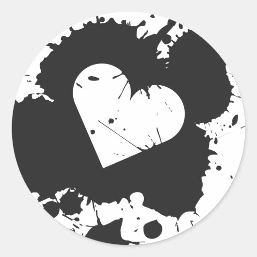 Splatter Heart 2 Sticker (Voorkant)