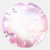 Splatter Kerstmis Ronde Sticker (Voorkant)