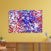 Splatter Kungpow Stretched Canvas Afdrukken (Insitu (Woonkamer))