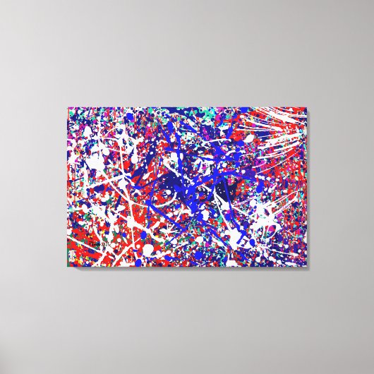 Splatter Kungpow Stretched Canvas Afdrukken (Voorkant)