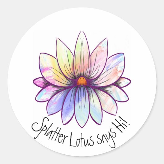 Splatter lotus de sticker (Voorkant)