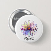 Splatter Lotus Flower Namaste Button (Voorkant /achterkant)