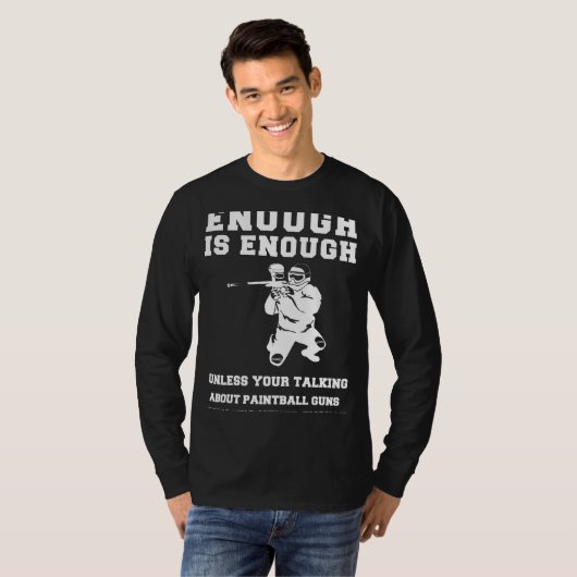 Splatter Mania! Genoeg is genoeg Paintball Pistole T-shirt (Voorkant volledig)