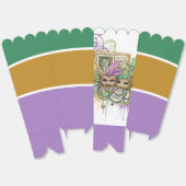 Splatter Mardi Gras collage Bedankdoosjes (Ongevouwen)