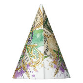 Splatter Mardi Gras collage Feesthoedjes (Achterkant)