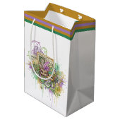 Splatter Mardi Gras collage Medium Cadeauzakje (Achterkant Gekanteld)