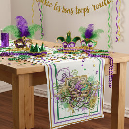 Splatter Mardi Gras collage Medium Tafelloper