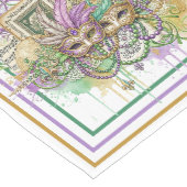 Splatter Mardi Gras collage Medium Tafelloper (Hoek)