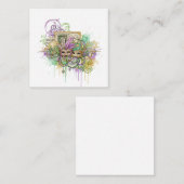 Splatter Mardi Gras collage Notitiekaartje (Voorkant / Achterkant)