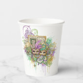 Splatter Mardi Gras collage Papieren Bekers (Voorkant)