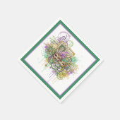 Splatter Mardi Gras collage Servet (Hoek)