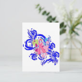Splatter me Roze Briefkaart (Staand voorkant)