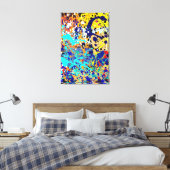 Splatter Multi Colors_02 Canvas Print (Insitu (Slaapkamer))