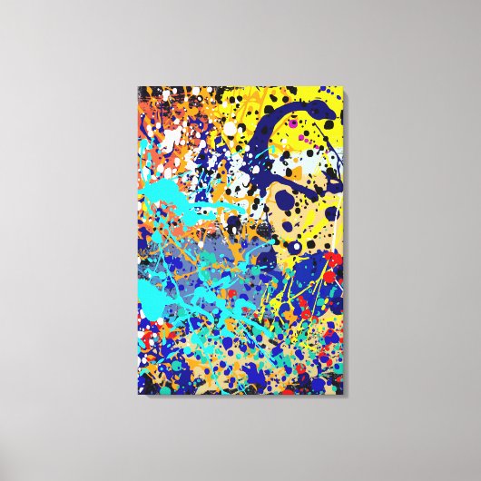 Splatter Multi Colors_02 Canvas Print (Voorkant)
