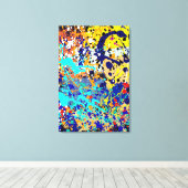 Splatter Multi Colors_02 Canvas Print (Insitu (Houten vloer))