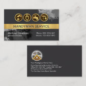 Splatter op grijze lagen verven visitekaartje (Voorkant / Achterkant)