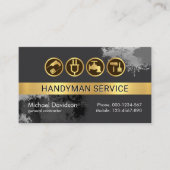 Splatter op grijze lagen verven visitekaartje (Voorkant)