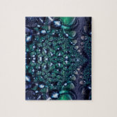 Splatter | Paarse en groene fractaalkunst Legpuzzel (Verticaal)