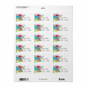 Splatter Paint Adreslabel Etiket (Full Sheet)