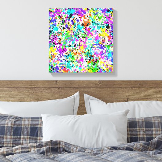 Splatter Paint Canvas Afdruk (Insitu (Slaapkamer))